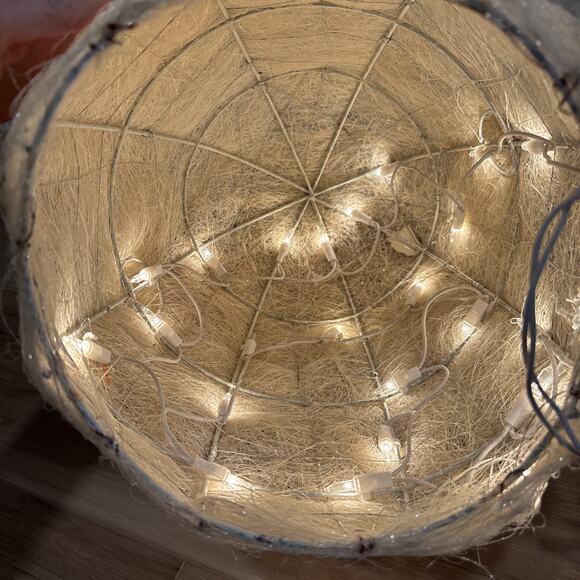 Halloween Light Up White Ghost With Pumpkin Basket Tested & Works 14x17” - Picture 9 of 14